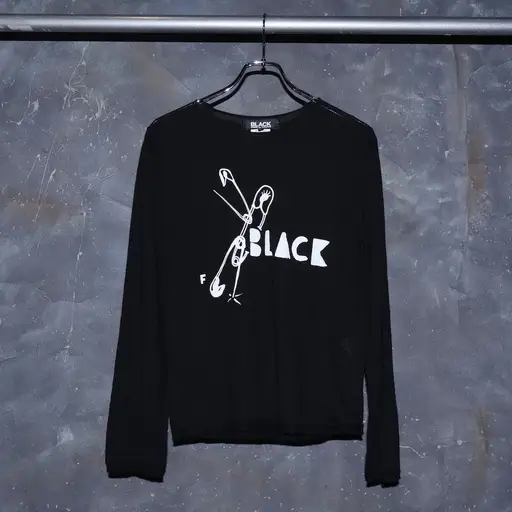 2016AW BLACK COMME des GARCONS lightweight wool l/s top