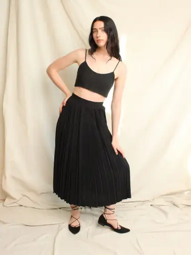 70s YSL Pleated Skirt