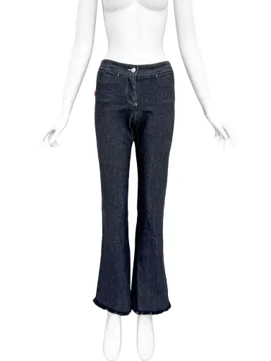 Alexander McQueen A/W 1999 Black Low Rise Jeans