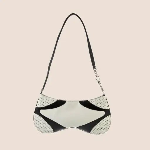 PRADA 2000 WHITE VITELLO DRIVE SHOULDER BAG