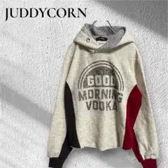 【JUDDY CORN】日本製　カジュアル　フード付　アイボリー　ビックロゴ