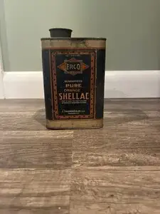 ヴィンテージ ERCO ガランティード ピュア オレンジ シェラック 缶 海外 即決