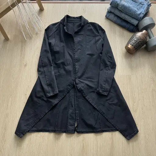 Vintage Bajra Japanese Brand Open Collar Long Shirt Small
