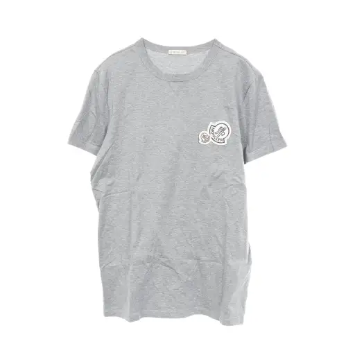 ロゴワッペン 半袖Tシャツ コットン グレー モンクレール
