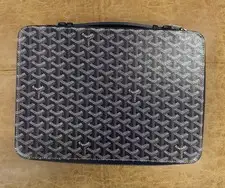 NEW Goyard Compagnon Universel A4 Navy Goyardine Portfolio NWT Box + Tags
