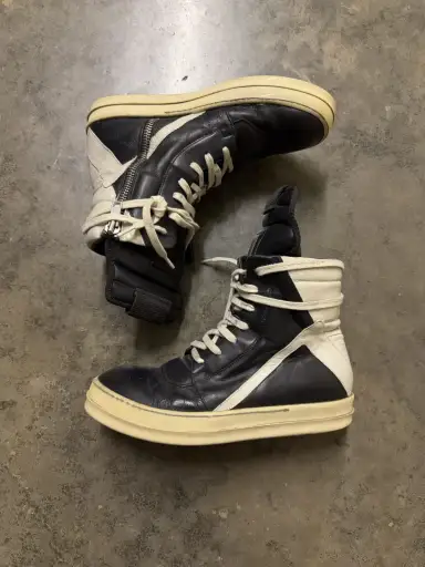 Rick Owens FW14 ‘Moody’ Black Leather Geobaskets