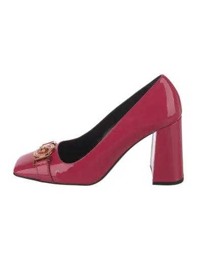 Patent Leather Studded Accents Pumps