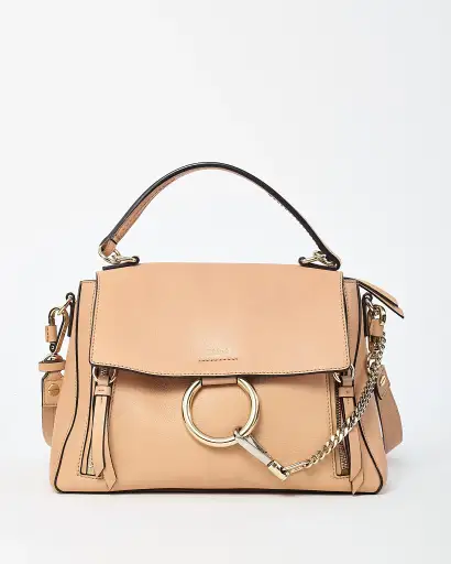 Chloé Tan Leather Small Faye Day Satchel 2Way Bag