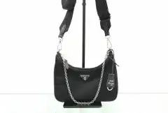 中古 PRADA プラダ re-edition 2005 re-nylon ホーボー ショルダーバッグ ブラック 1BH204 R064 F0002