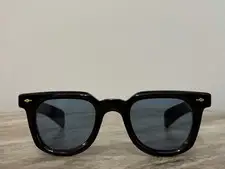 JACQUES MARIE MAGE VENDOME Sunglasses Black Frame Blue Lens Japan JMM AUTHENTIC