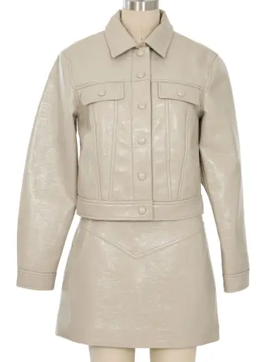 Proenza Schouler Vinyl Skirt Suit