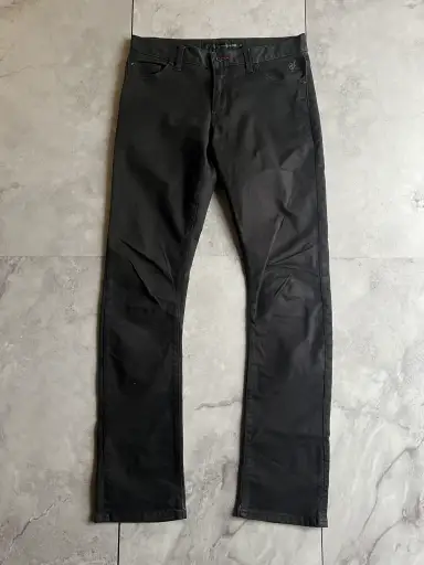 Schlussel Black Skinny Embroidered Pants