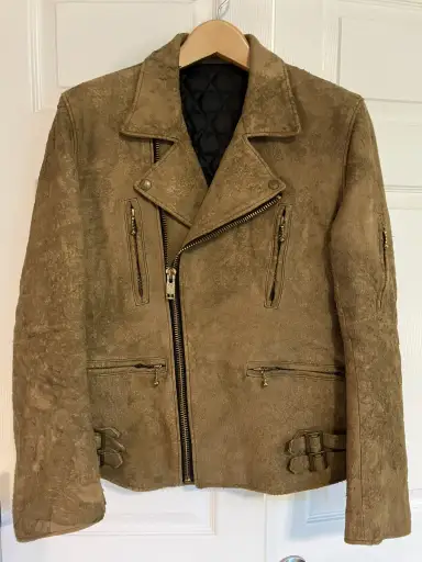 Blackmeans Distressed Suede Biker Jacket