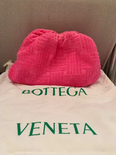 Bottega Veneta Pink Terrycloth The Pouch Clutch