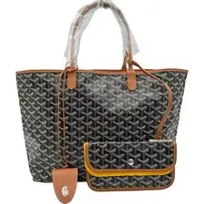GOYARD Saint Louis PM Black Canvas Bag #OKB12402