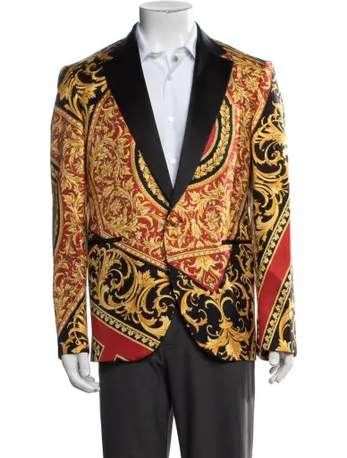 Silk Printed Blazer
