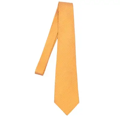 Y's for men  Diamond Jacquard Silk Tie Orange