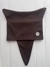 FOTUS Chimera Cap Brown Stretch Fabric Triangular Hat with Round Badge