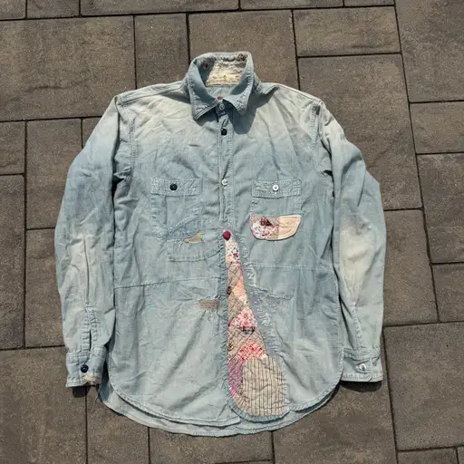 Kapital Repaired Sashiko Denim Overshirt