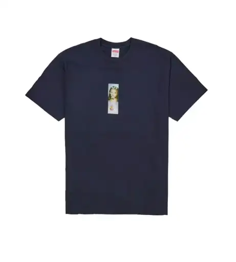 Supreme FW26 Jesus Prayer Card Box Logo Navy T-Shirt