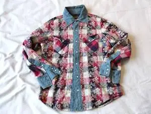 Ayuite アユイテ刺繍チェックシャツ４