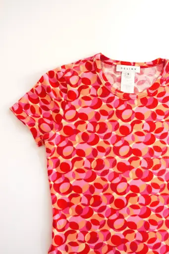 CELINE 2002 Abstract Orb Sorbet Tee