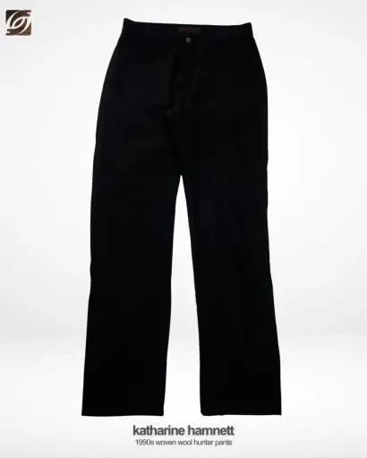 Katharine Hamnett 1990s Woven Wool Hunter Pants