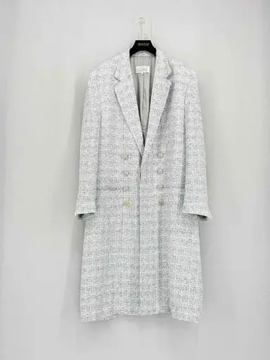 MAISON MARGIELA 2017 White & Grey Size US 0 Coat