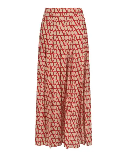 Toile Iconographe Pleated Silk Midi Skirt