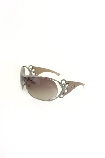 Dior FW 2004 beige & silver 'Diori' sunglasses