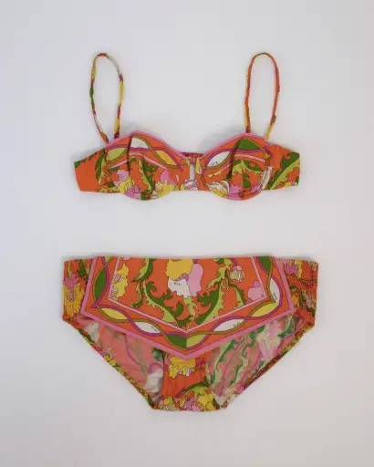 EMILIO PUCCI 1968 DOCUMENTED COLLECTION SET IN PRINTED COTTON