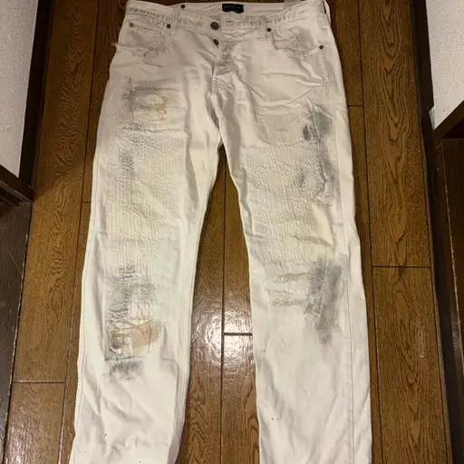 EMPORIO ARMANI White denim