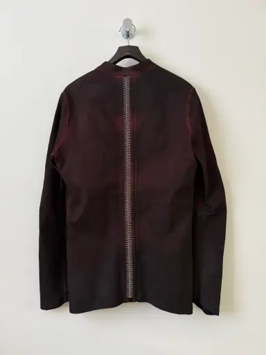 Staple Metal Spine Artisanal Leather Zip Up Jacket