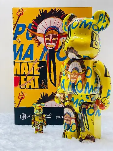 Medicom Toy - BE@RBRICK 400% & 100%  Andy Warhol x Jean-Michel Basquiat #3 Bearbrick set