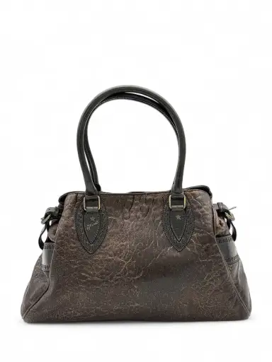 Fendi Metallic Brown Leather Bag