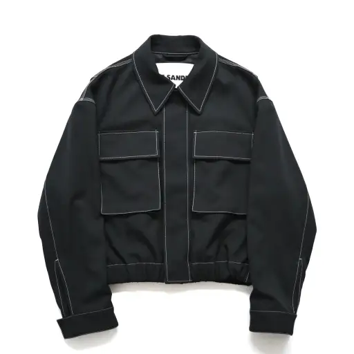 2025ss jil sander contrast stitching twill jacket 46