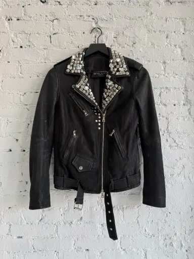 S/S 2011 BALMAIN STUDDED LEATHER RIDER JACKET