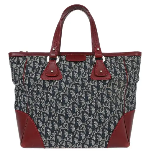 Dior Vintage Navy Diorissimo Canvas Trotter Tote