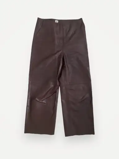 Toteme Paneled Leather-skinnbyxor