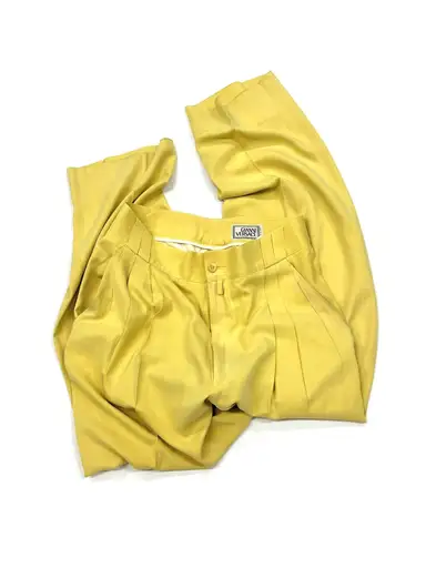 mid90's GIANNI VERSACE Airy_Yellow Dirty_Silk Slacks