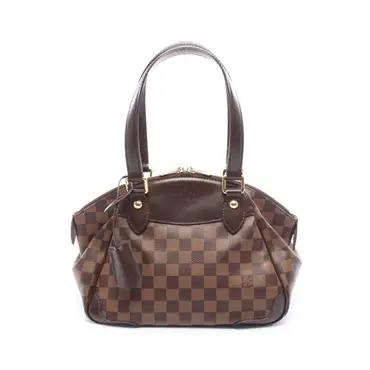 LOUIS VUITTON Verona PM Shoulder Bag N41117 Damier canvas Brown Ebene Used Women
