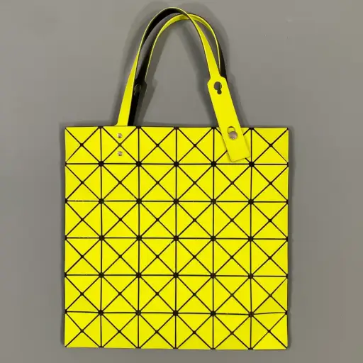 BOA BOA ISSEY MIYAKE Yellow Triangle Tote Bags