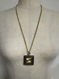 FENDI フェンディ ネックレス FFロゴ ゴールド×シルバー