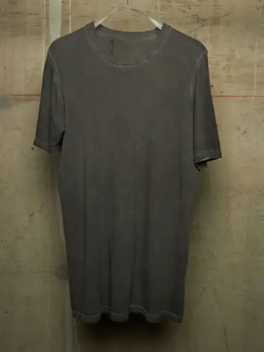 11 by Boris Bidjan Saberi 2010s ‘TS1’ Cold-dyed Grey Cotton Jersey Longline T-shirt