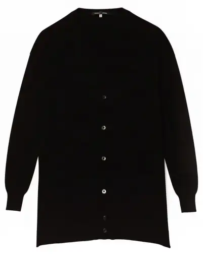 Max Mara Womens Longline Cardigan Sweater UK 14 Large Black