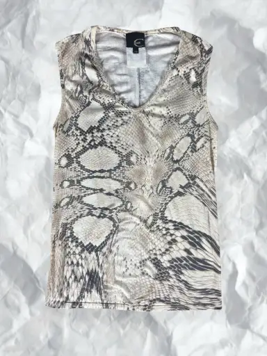 2000s Just Cavalli - Snakeskin Print Tank Top