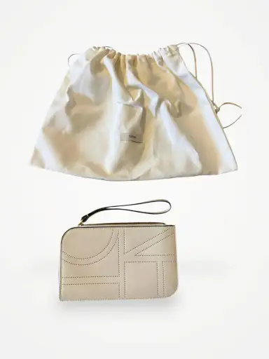 Toteme Monogram leather wristlet pouch Clutch. bag