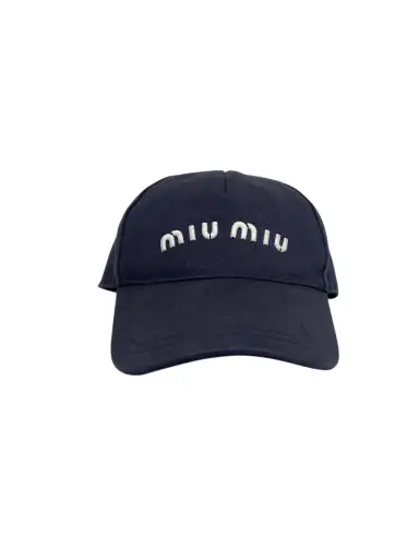 Miu Miu Drill Baseball Cap 'Blue/White' Size S Pre-owned