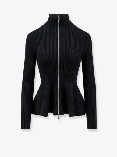 Alaia Wool blend sweater with ribbed pattern (FR 36)