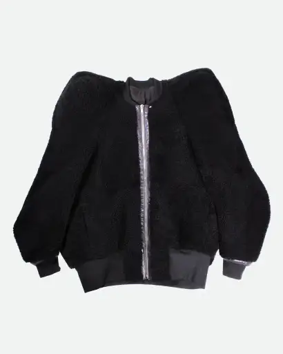 Rick Owens - FW22 Kunst Shearling Bomber Jacket - IT 48/US 38/OS - Black